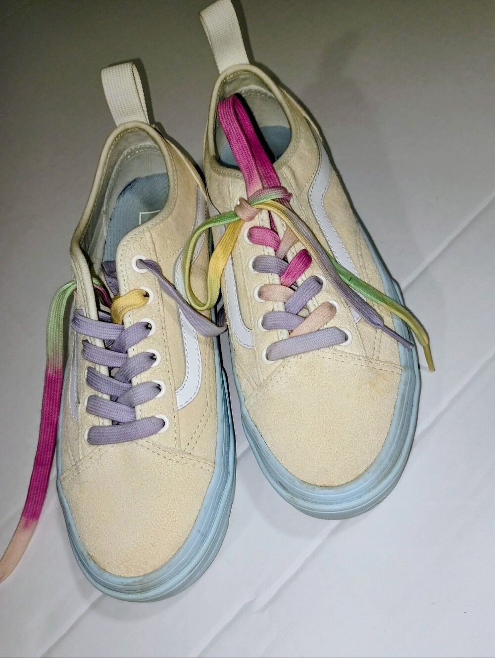 Vans Pastel Rainbow Off The Wall Platform Sneakers Unisex - Picture 8 of 10